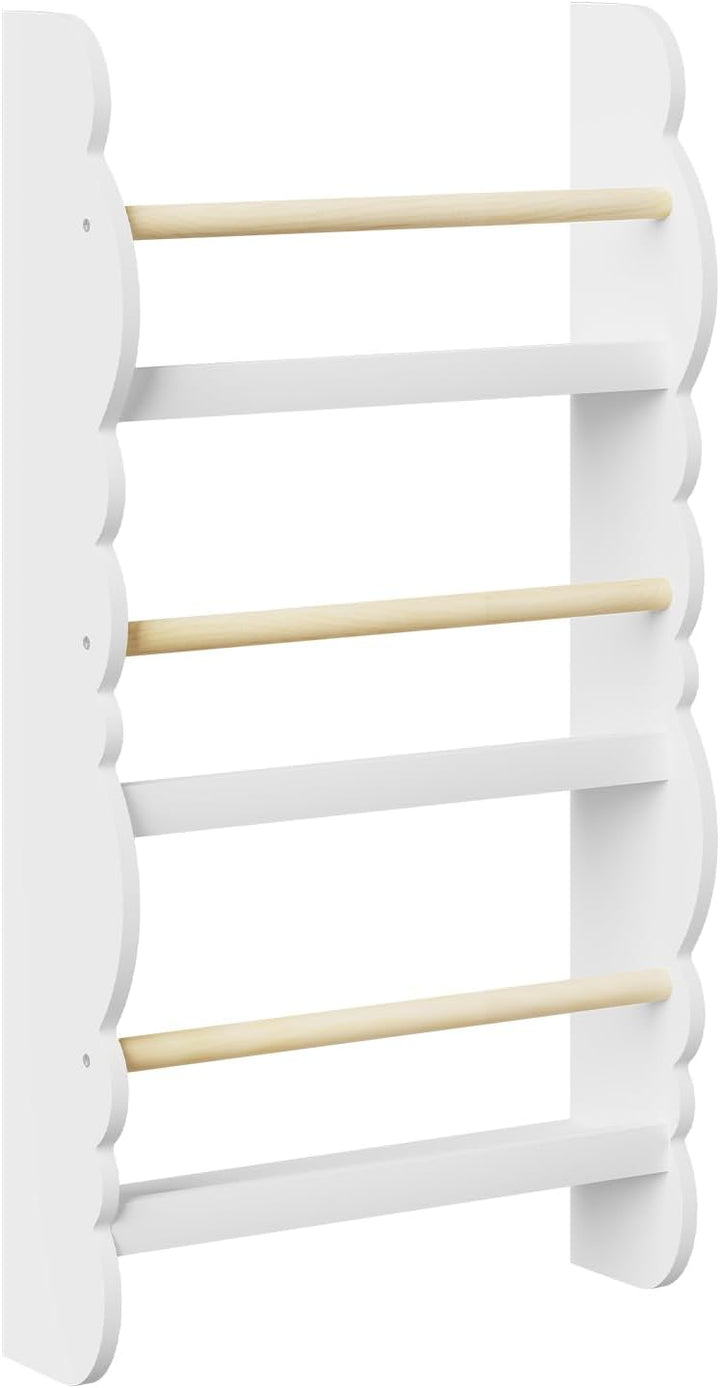 WOLTU Kinder Bücherregal Wand, Bücher-Organizer mit 3 Ablagen, Kinderregal für Buchaufbewahrung, Wan