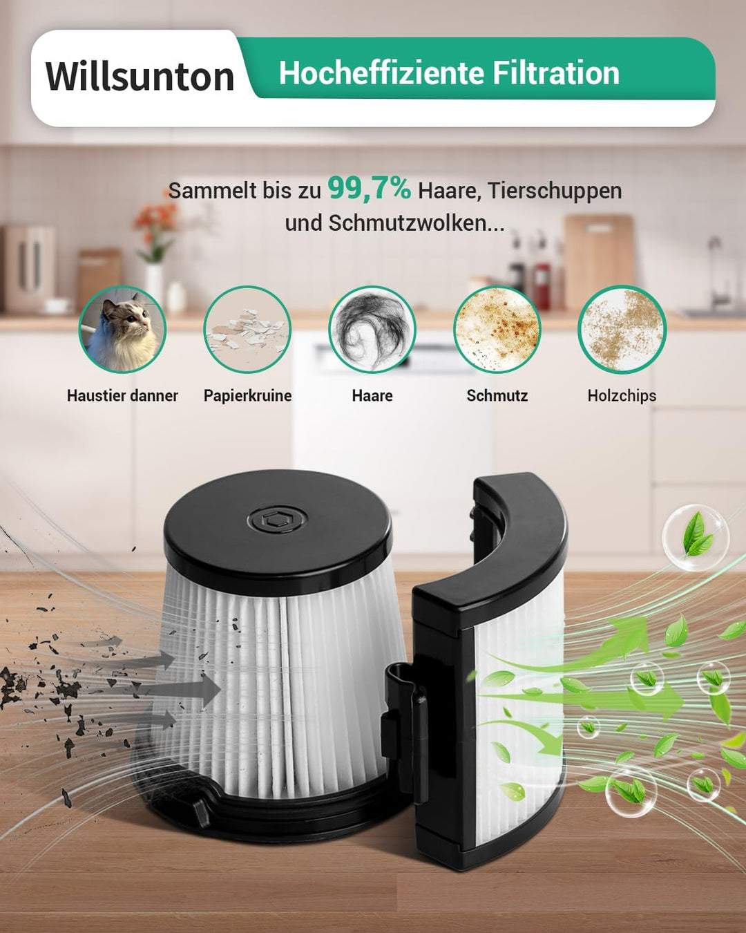 IW3612EU Filters Kompatibel mit Shark IW1611DE IW1611EU IW3611DE IW3611EU Detect Clean & Empty Akku-