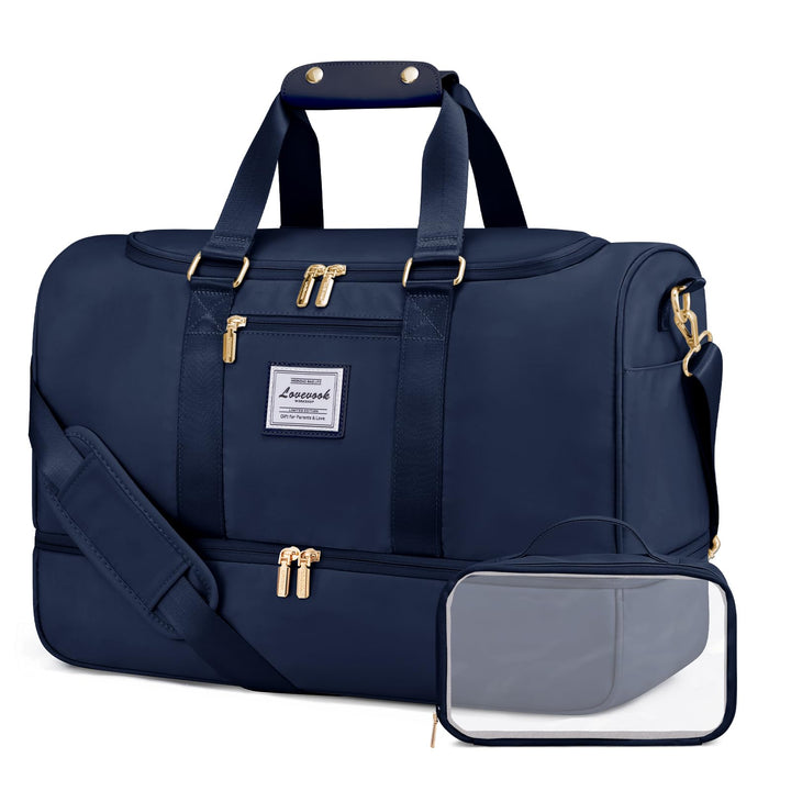 LOVEVOOK Sporttasche Reisetasche Gross, 50L Weekender Travel Duffel Bags mit Kulturtasche, Schuhfach