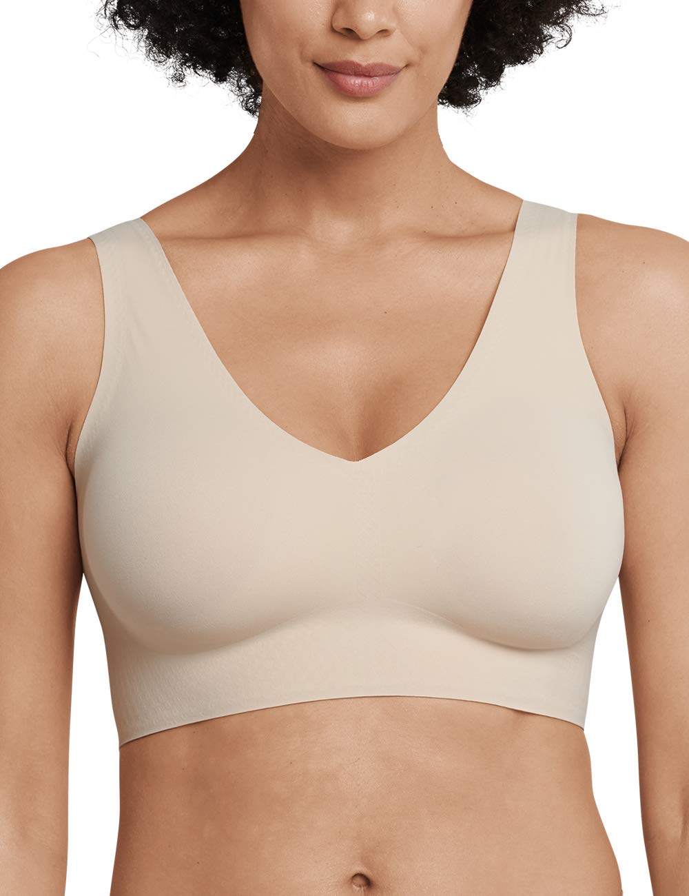 Schiesser Damen Nahtloses Bustier mit herausnehmbaren Pads - Invisible Soft XXL/44 Sand_170364, XXL/