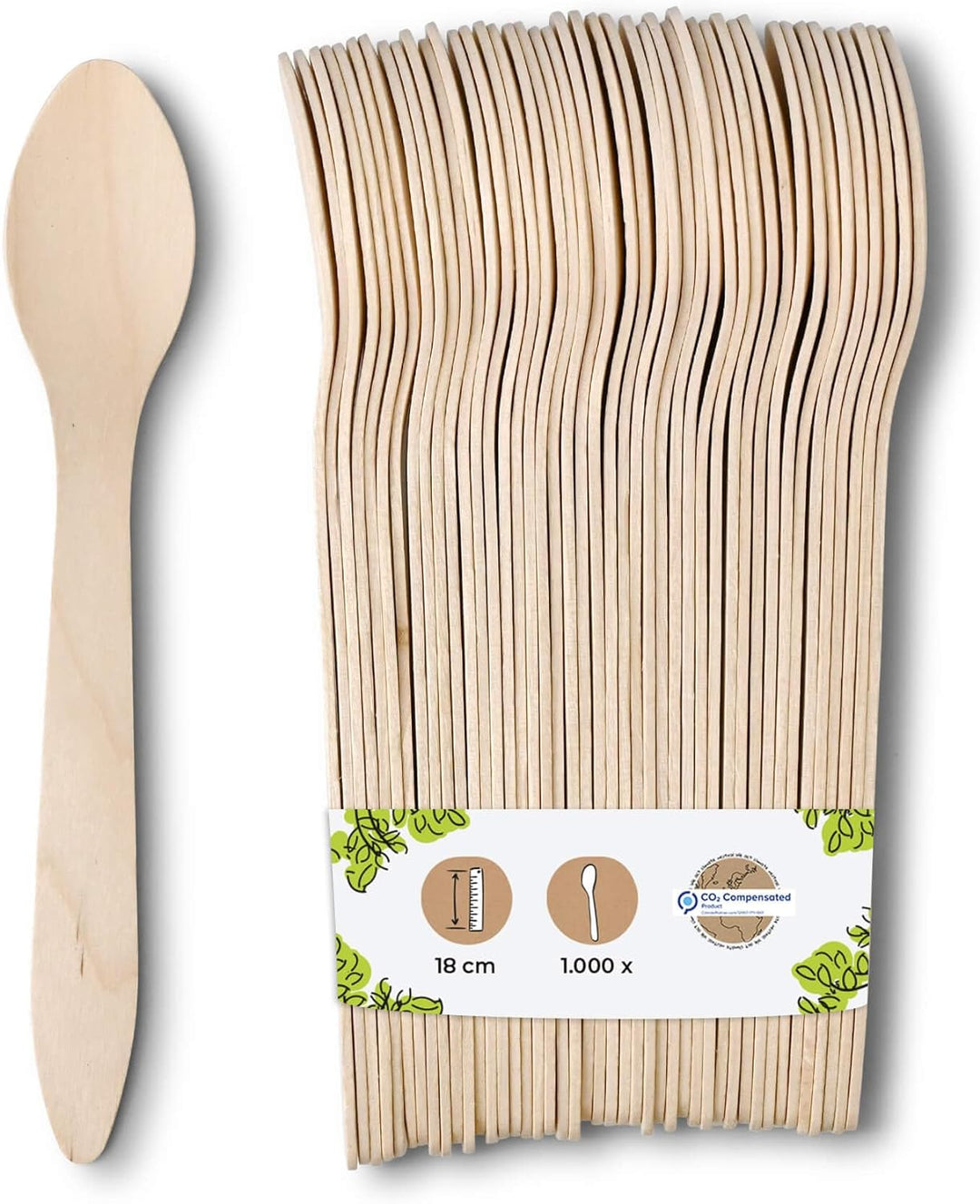BIOZOYG Umweltfreundliche Einweg Löffel Holz I Holzbesteck Suppenlöffel Holzlöffel Einwegbesteck I b