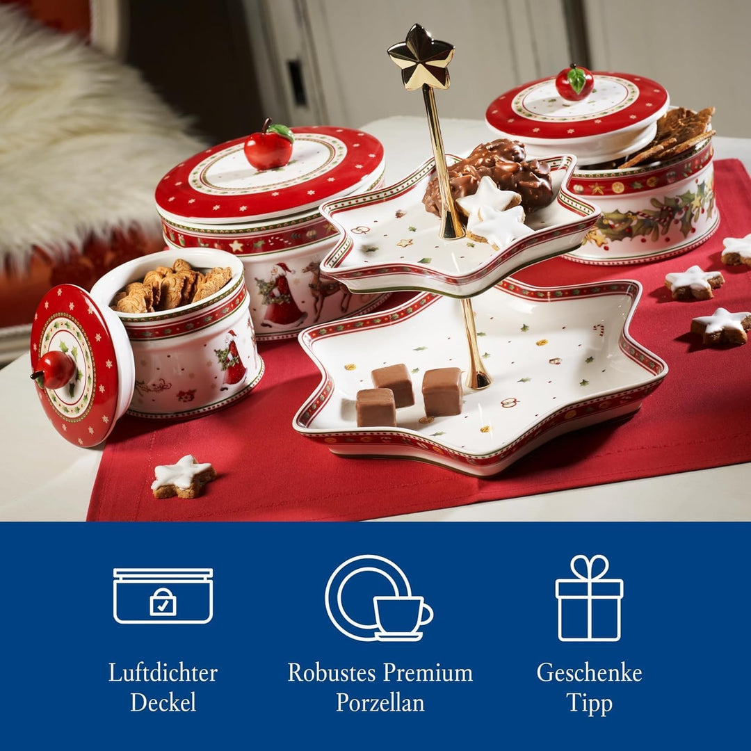Villeroy & Boch - Winter Bakery Delight Plätzchendose bunt, Gebäckdose Weihnachtlich gross, Keksdose