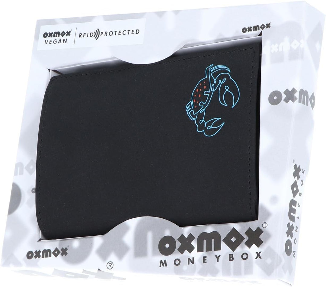 Geldbörse New Cryptan RFID Protect Kombibörse Crab Print Cyan Black, Crab Print Cyan Black