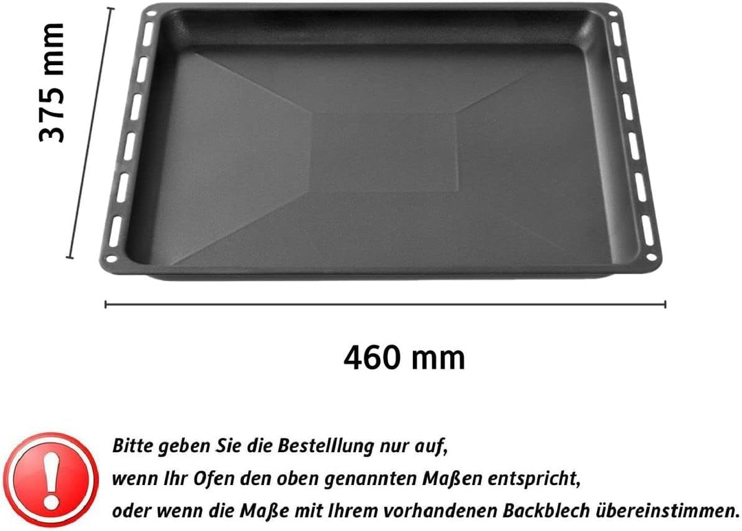 ICQN 460 x 375 x 30 mm Antihaft-Beschichtung Backblech, Passend für Bosch Neff Constructa, Non-Stick