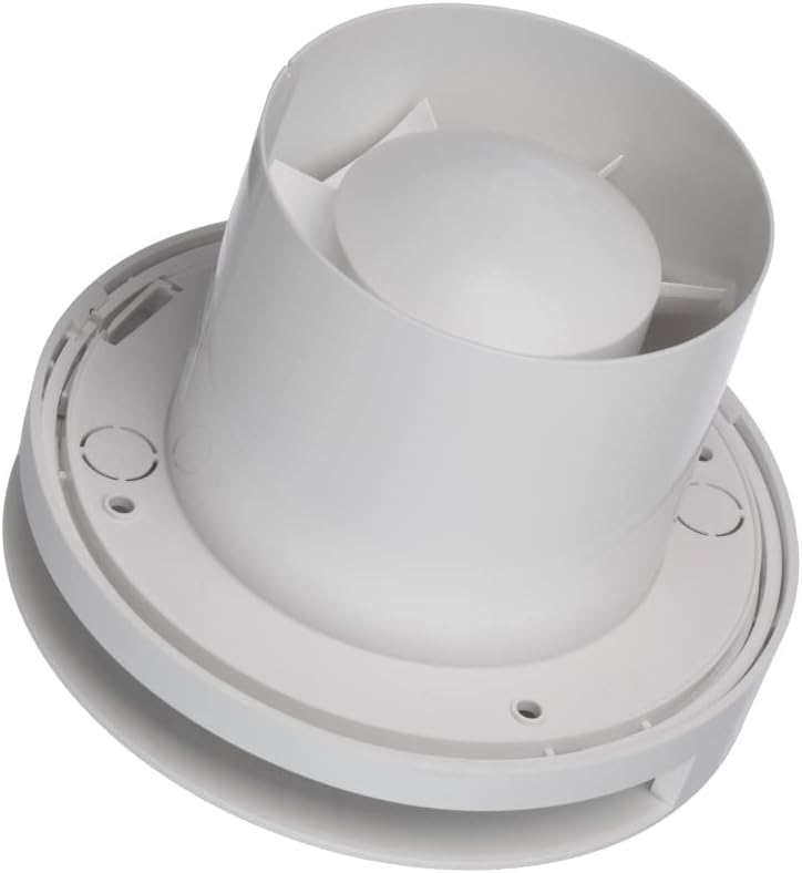 EUROPLAST Ø 100mm Badlüfter Timer/Nachlauf, Wandlüfter Rund Front - Ventilator Wandventilator Abluft
