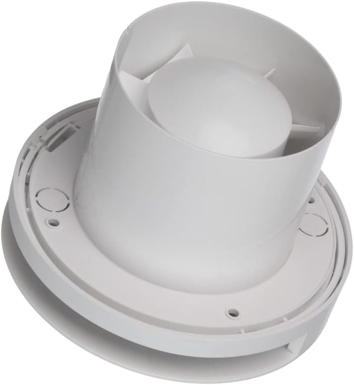 EUROPLAST Ø 100mm Badlüfter Timer/Nachlauf, Wandlüfter Rund Front - Ventilator Wandventilator Abluft