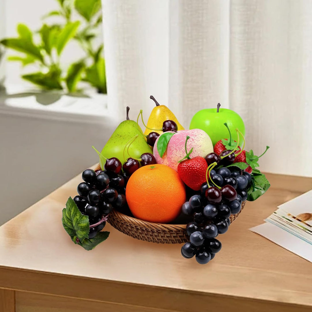 16 Stück Kunstobst-Packung, künstliche Früchte für die Dekoration der Küche zu Hause, Display-Obst f