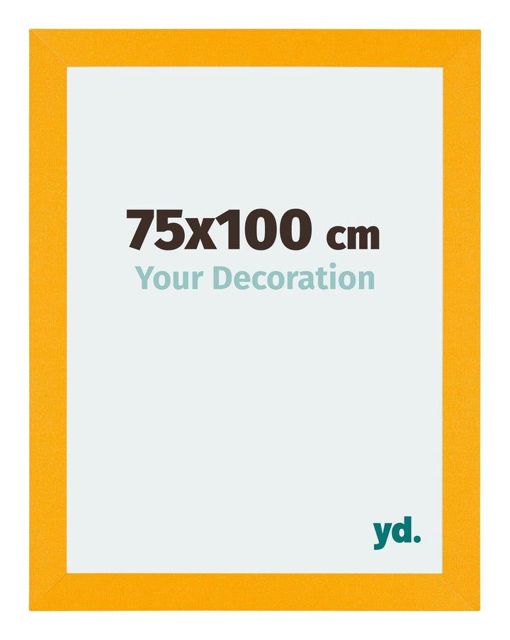 yd. Your Decoration - Bilderrahmen 75x100 cm - Gelb - Bilderrahmen aus MDF mit Acrylglas - Antirefle