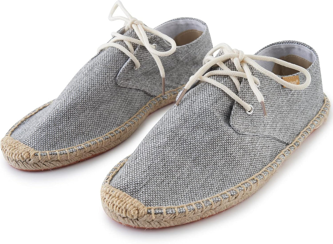 Alexis Leroy Lace Up Herren Espadrilles, 41 EU Grau 22ss