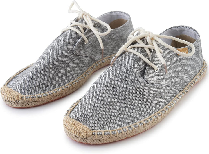 Alexis Leroy Lace Up Herren Espadrilles, 41 EU Grau 22ss