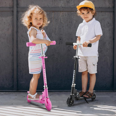 Hyiatyo Klappbarer Roller Kinder 6 Jahre mit LED Rädern, Kinder Scooter ab 3-10 Jahre, Faltbar Kinde