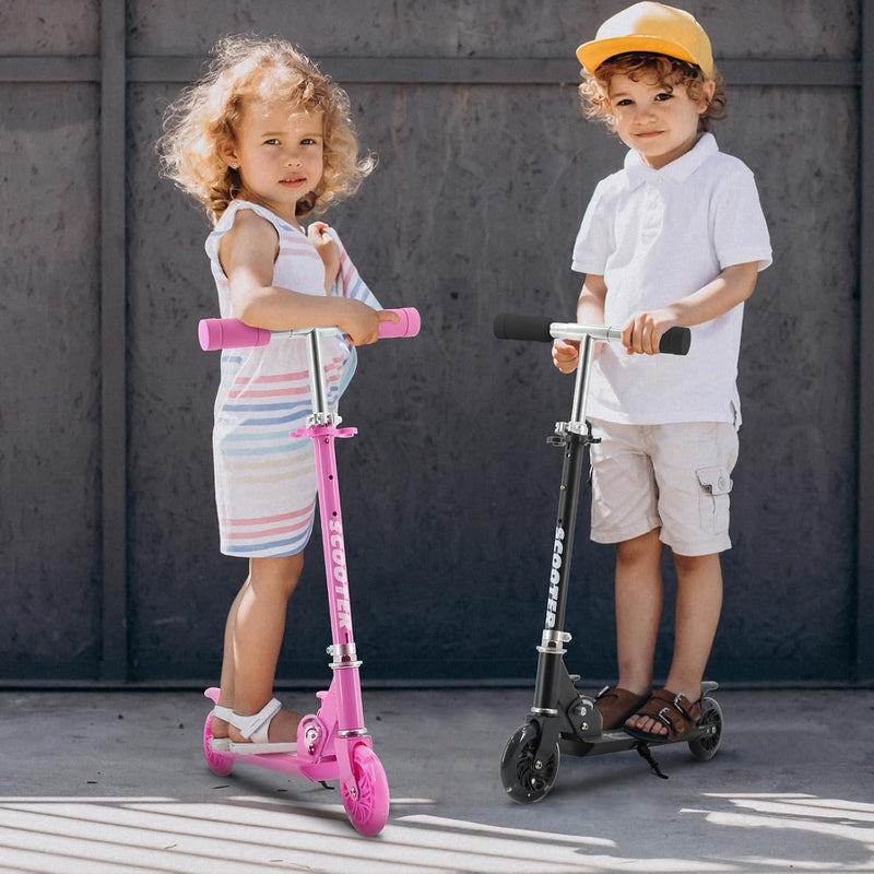 Hyiatyo Klappbarer Roller Kinder 6 Jahre mit LED Rädern, Kinder Scooter ab 3-10 Jahre, Faltbar Kinde