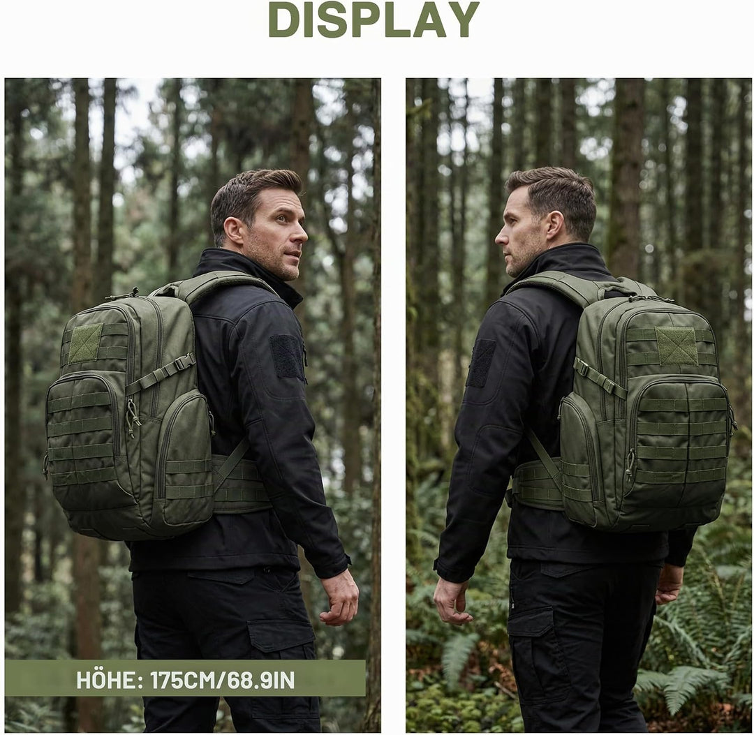 Mardingtop 25L/40L Taktischer Rucksack Herren Wanderrucksack mit MOLLE-System Militär Rucksack, Tact