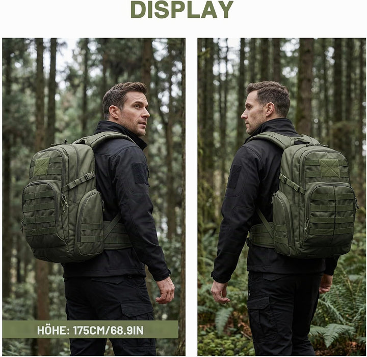 Mardingtop 25L/40L Taktischer Rucksack Herren Wanderrucksack mit MOLLE-System Militär Rucksack, Tact