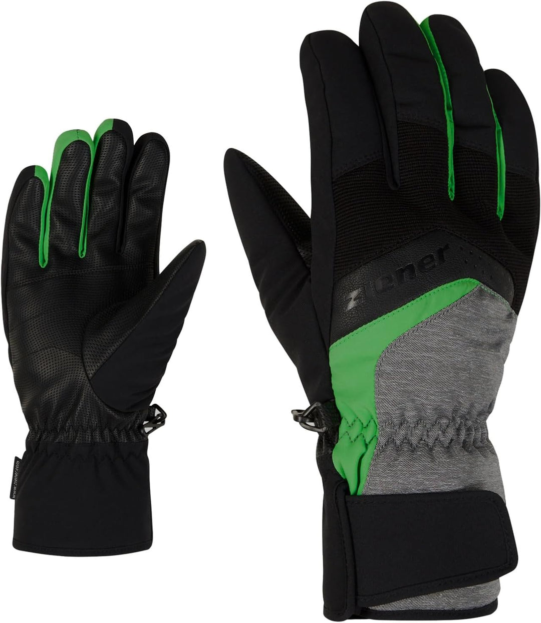 Ziener Herren Gabino Ski-Handschuhe/Wintersport |warm, Atmungsaktiv -822847 Dark Melange Pale Green