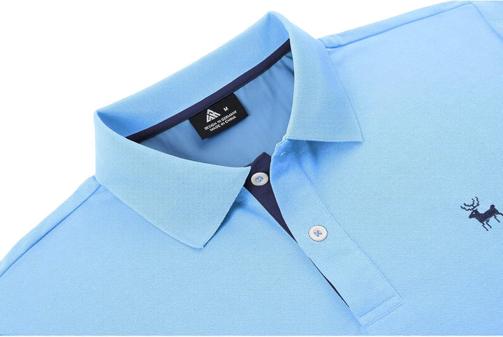 JACKETOWN Polo Shirts Herren Kurzarm Golf Poloshirt Schnelltrocknend Casual Sport Shirt Outdoor Atmu