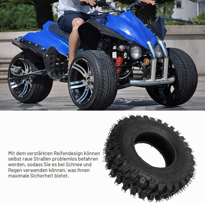 Motorradreifen, 13x4,10-6 Reifen Verdicken Rutschfester Gummi-Schneekehrer-Reifen Geeignet für ATV K