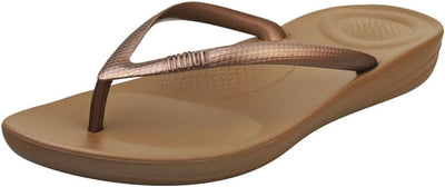 Fitflop Damen IQUSHION Ergonomische Zehentrenner Sandalen Flip Flops 36 EU Bronze, 36 EU Bronze