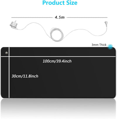Erdungsmatte Grounding Sheet 100 x 30 cm Computer-Mauspad mit EU Erdungskabel Universal Erdungsmatte