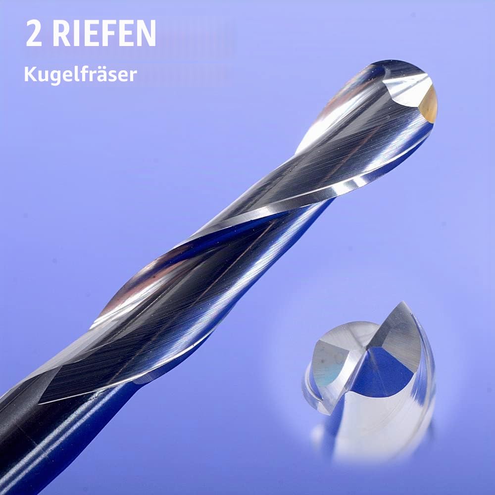 EU_HOZLY Fräser für Holzarbeiten, Durchmesser 1 mm, 1,5 mm, 2,0 mm, 2,5 mm, 3,175 mm, Hartmetall-Kug