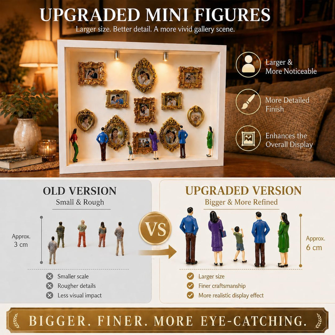 DIY Mini Museum Silhouette Box, DIY Mini Museum Bilderrahmen, Mini Bilderrahmen Vintage, Set mit 11