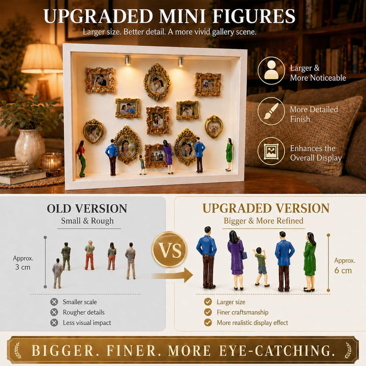 DIY Mini Museum Silhouette Box, DIY Mini Museum Bilderrahmen, Mini Bilderrahmen Vintage, Set mit 11