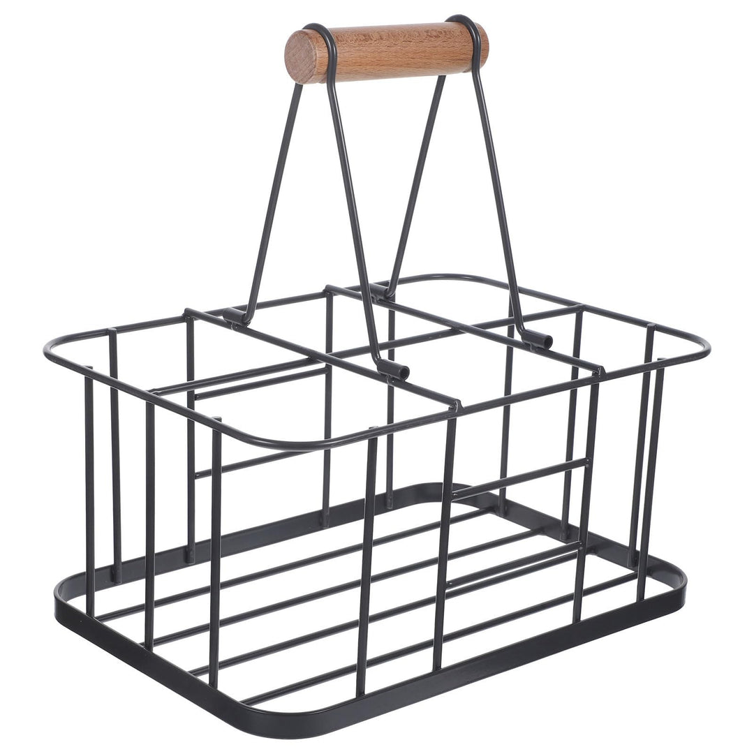 BESTonZON Metall Bierflaschenhalter Mit Griff Tragbarer Flaschenträger Für Zuhause Bar Restaurant Ro