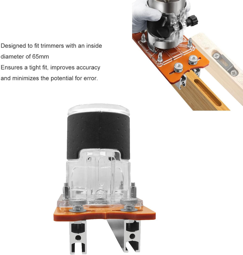 2-in-1-Holz-Router-Basis, Kompakte Holz-Palmen-Router-Basis aus Aluminiumlegierung, Router-Schlitzha