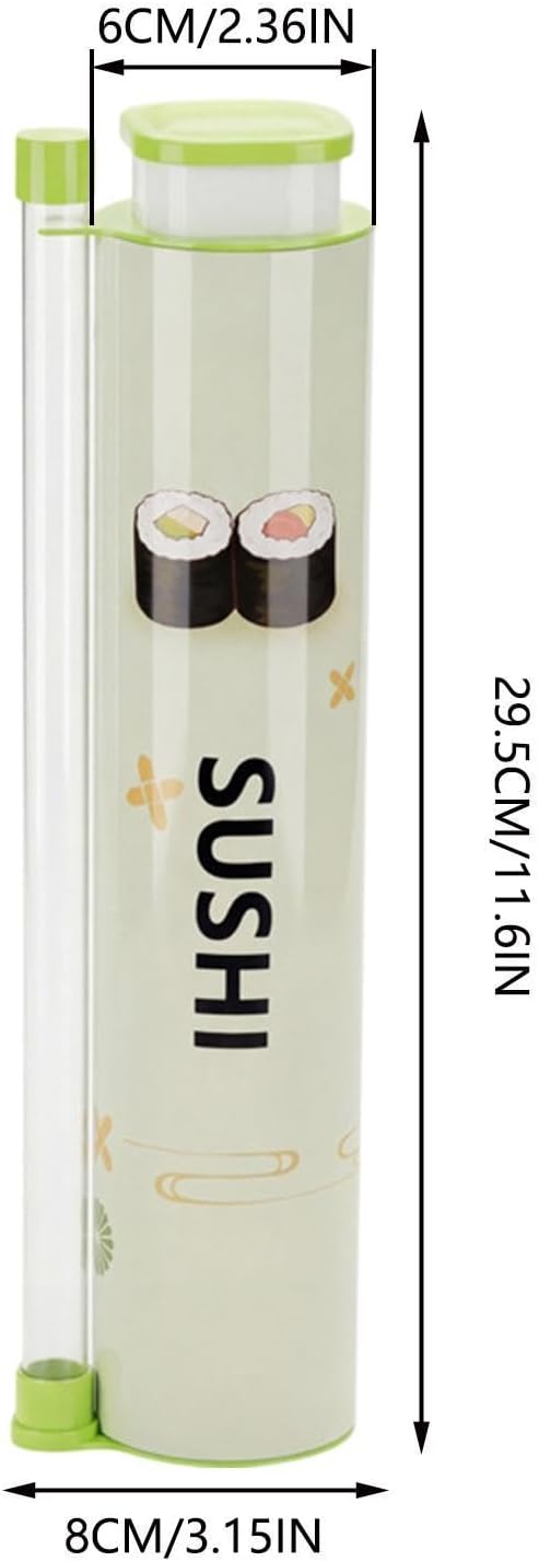 Sushi Maker Antihaft mit Schiebestange, oberem Sossenbehälter, Zubereitung | Reisballformer Sushi-Ro