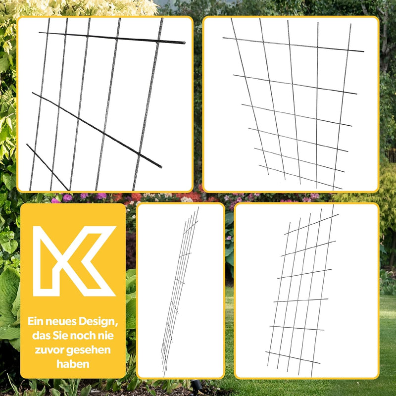 KADAX Rankgitter, Gitterspalier für Garten, Pflanzen, Balkon, Terrasse, Metall Spalier, Rankhilfe, K