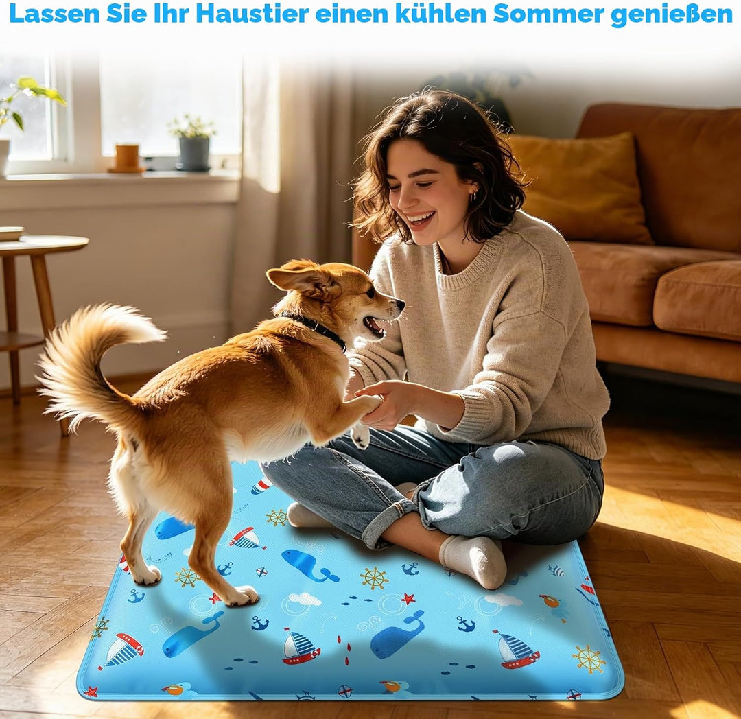 Kühlmatte für Hunde &amp; Katzen, Kühlmatte Hund Selbstkühlend, Hundekühlmatte Selbstkühlend Kühldecke H