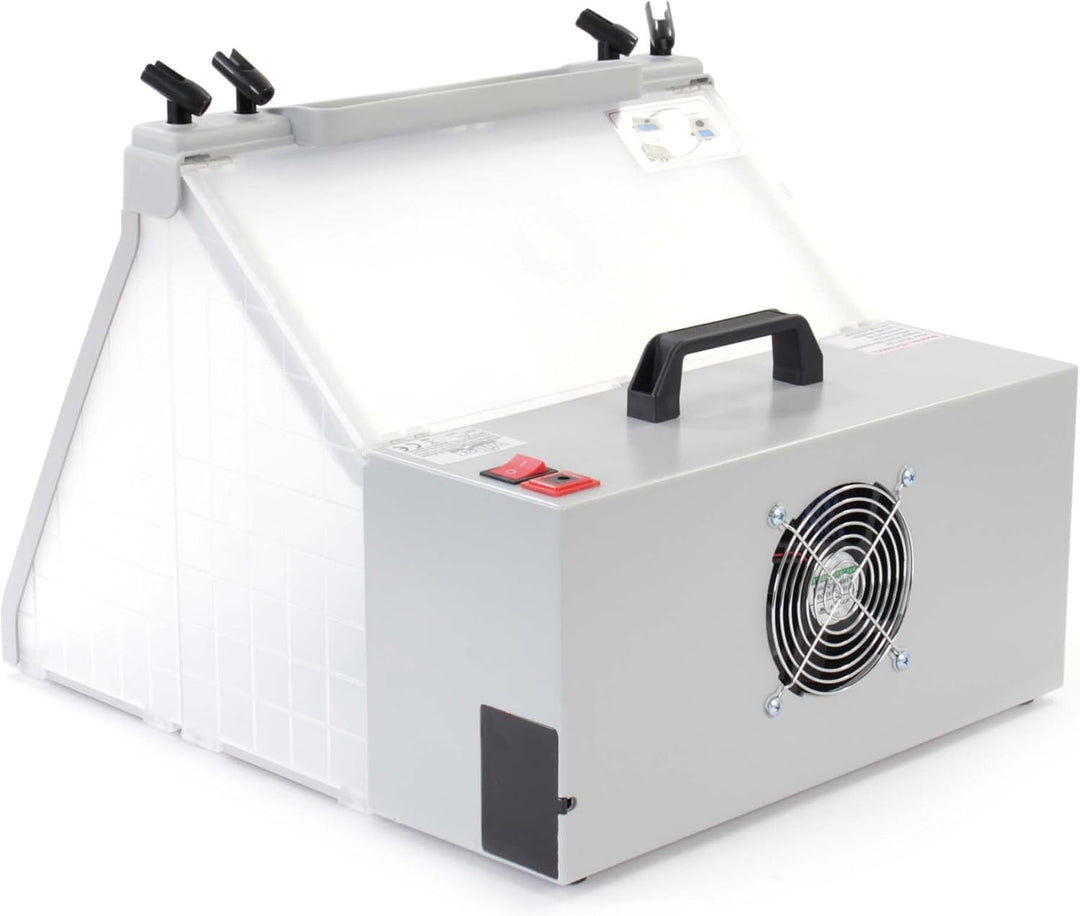 Wiltec Komplett Set Airbrush Absauganlage 4 m³/min, nur 52 dB, zur Absaugung von Farbe Farbnebel Spr
