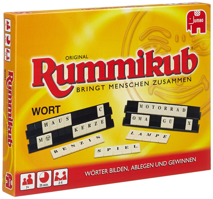 Jumbo Spiele Original Rummikub Wort - Das kultige Gesellschaftsspiel mit Buchstaben - Für Erwachsene