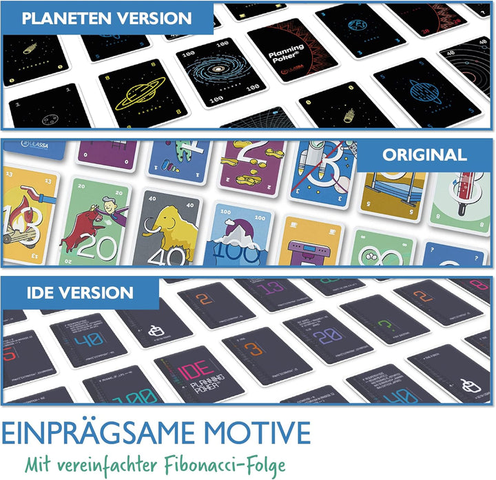 Agile Planning Poker Karten für 12 Personen (3 Sets) - Scrum Poker Kartenset zur effizienten Aufwand