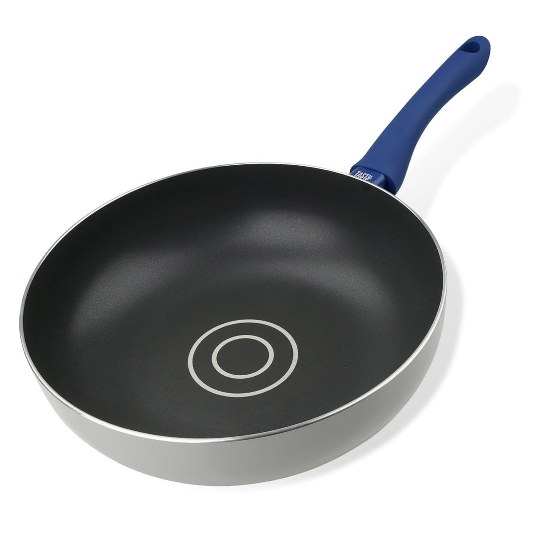 Tasty Antihaft-Wokpfanne mit Öldosiersystem 28x8cm – Gepresstes Aluminium, Soft-Touch-Griff, Indukti