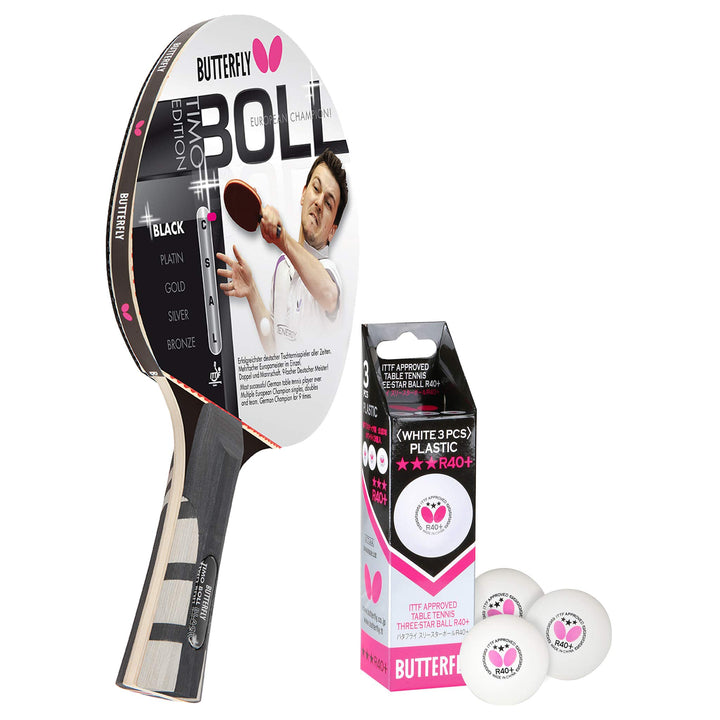Butterfly® Timo Boll Black 85030 Tischtennisschläger | Tischtennis Racket Bat Profi Wettkampfschläge
