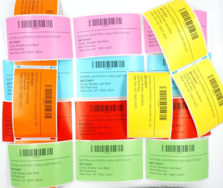 BETCKEY - 6 Rollen DK-11241 Versandetiketten Kompatibel mit Brother, 102mm x 152mm, 1200 Farbige Eti