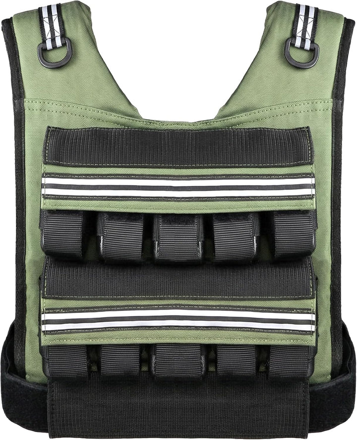 Amonax Gewichtsweste 10-30kg, Verstellbare Weighted Vest mit Reflektoren | Weighted Vest mit Reflekt