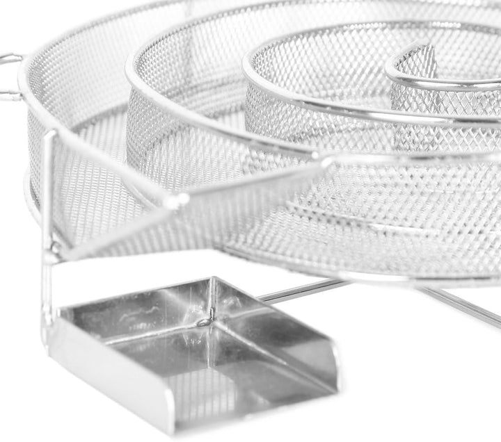 Wiltec BBQ Räucherschnecke aus Edelstahl 16x4,5cm, Brennzeit bis zu 8 h, Kaltraucherzeuger Kaltrauch