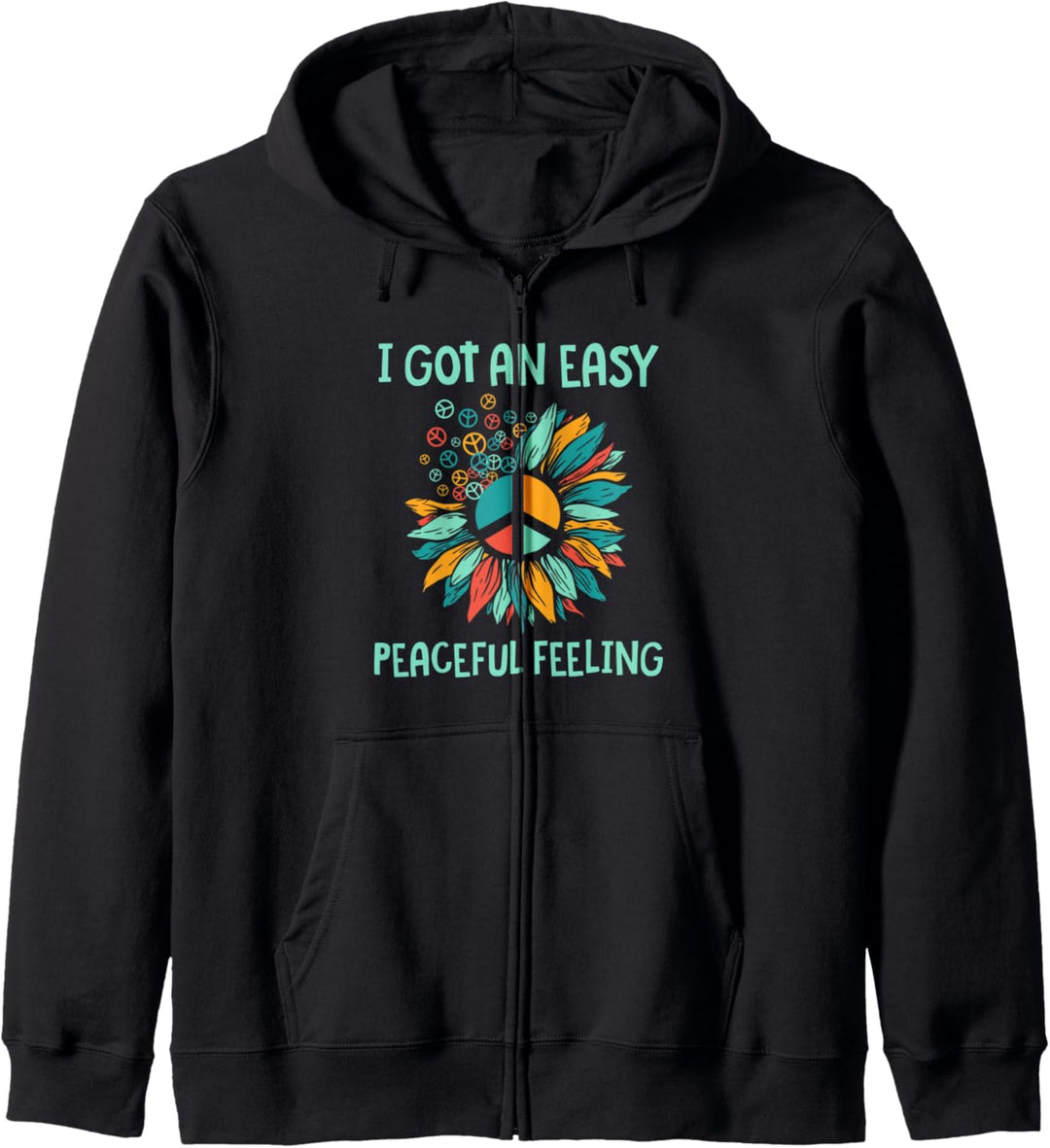 Hippie Sonnenblumen Friedenszeichen Ich habe ein leichtes fr Kapuzenjacke