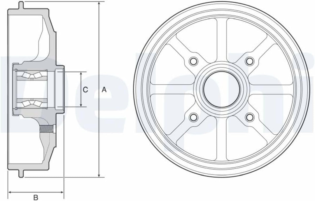 Bremstrommel DELPHI BFR484