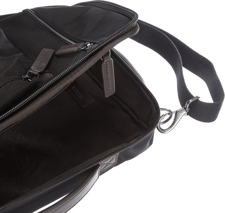 Fossil Herren Buckner Lederrucksack Schwarz, Schwarz
