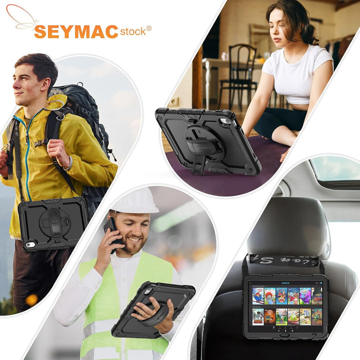 SEYMAC stock iPad 10. Generation Hülle 10,9 Zoll, Stossfeste Robuste iPad 2022 10,9 Hülle mit Displa
