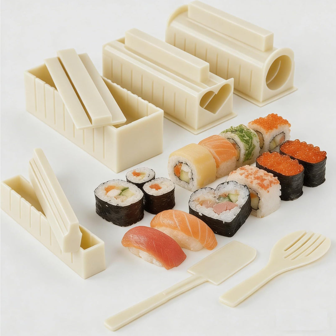 Exzact Sushi Kit 10-teilig – Sushi Maker Set mit Sushi Formen, Nigiri Maker für Anfänger zum Sushi S