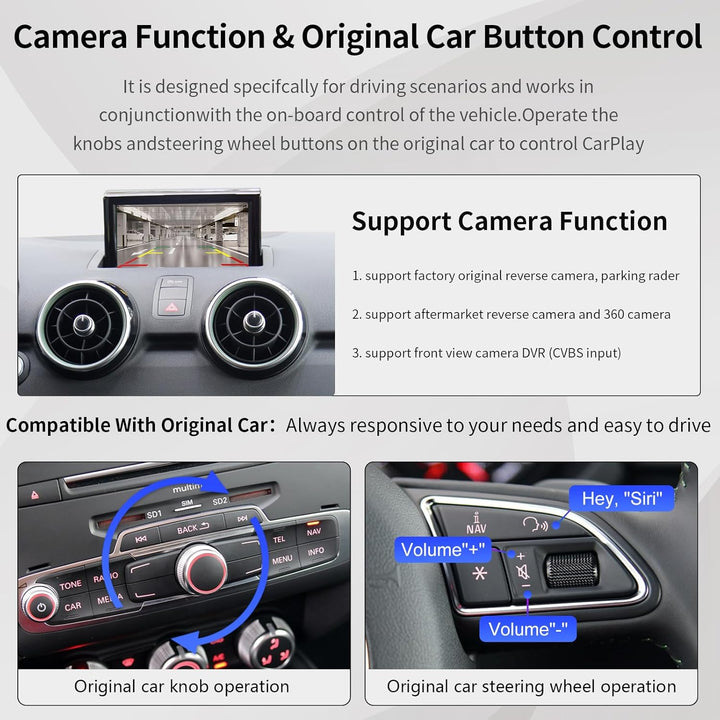 Road Top CarPlay Wireless Modul für Audi A1 2013-2018 Jahr mit RMC System | Wireless CarPlay Android