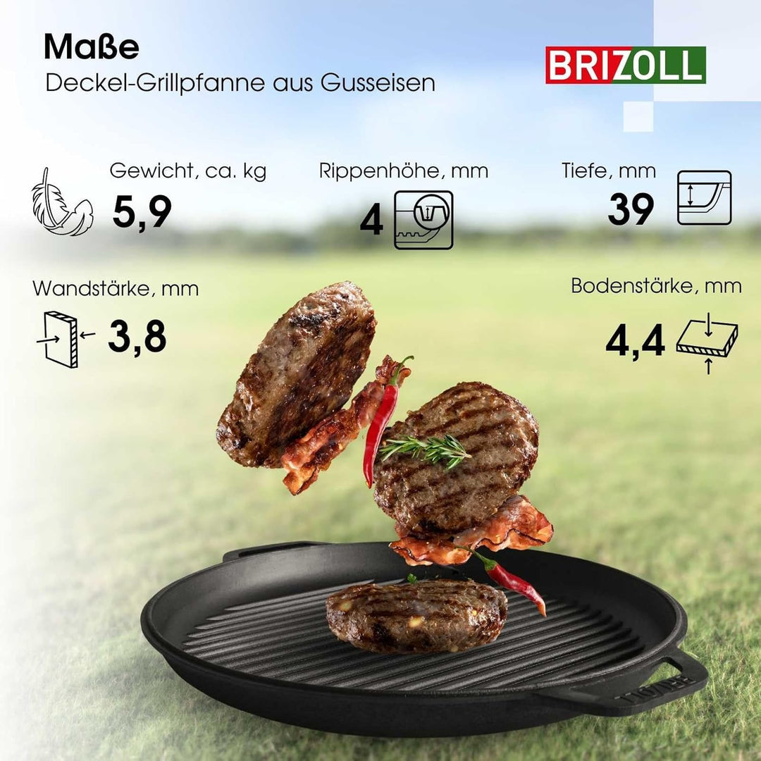 12L Gusseisen Schwenktopf Kazan Asia Kasan mit Deckel-Grillpfanne aus Gusseisen Grillwok Wokpfanne G