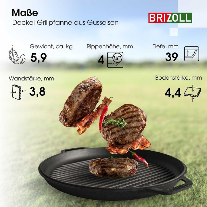12L Gusseisen Schwenktopf Kazan Asia Kasan mit Deckel-Grillpfanne aus Gusseisen Grillwok Wokpfanne G