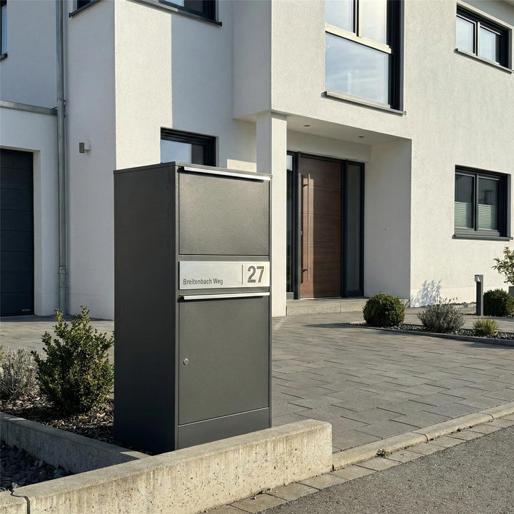 Metzler Paketbox für den Aussenbereich | personalisiert mit Gravur | rostfrei &amp; wetterfest | sichere