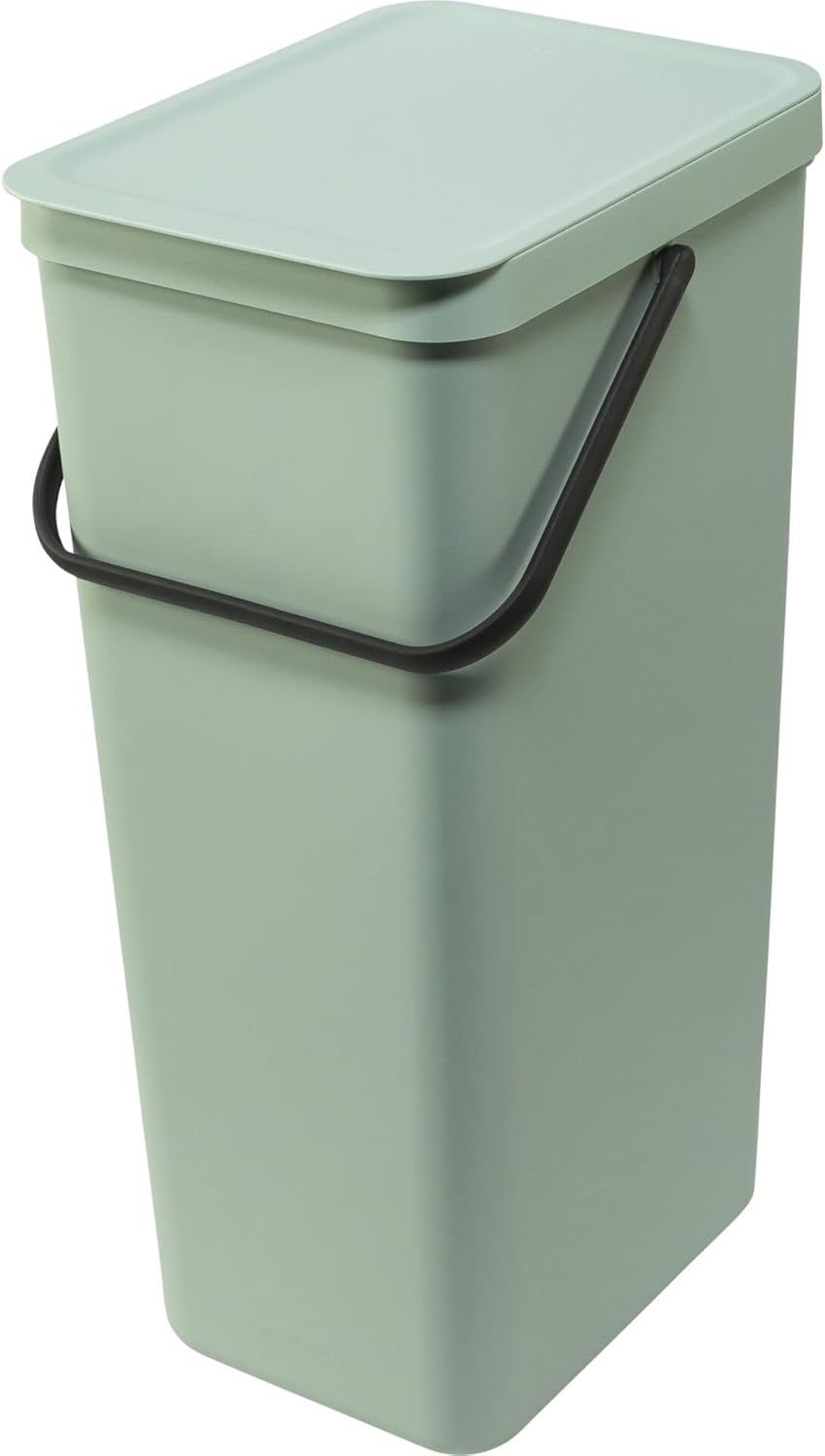 Brabantia - Sort & Go Abfallbehälter 40L - Grosser Recyclingbehälter für die Küche - Tragegriff - Pf