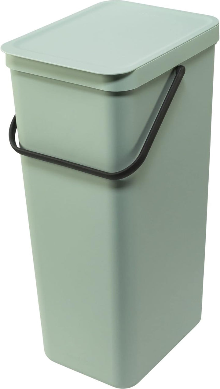 Brabantia - Sort & Go Abfallbehälter 40L - Grosser Recyclingbehälter für die Küche - Tragegriff - Pf